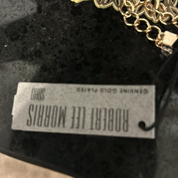 Robert Lee Morris Gold Plated Chain Necklace. Hangs like a choker. 19” total - Picture 10 of 10